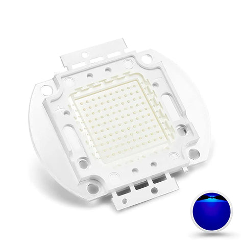 100 Watt Cob Led Grow Lamp Emitting Royal Blue Spectrum From 440 Nm To 450 Nm For Indoor Plants With Hella Bright Photon Output And Wide Beam For Your Garden Setup