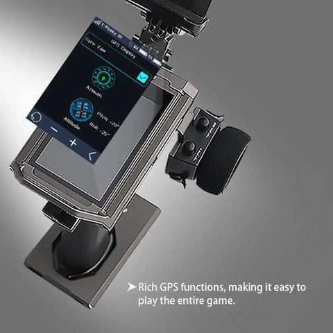 Noble NB4 Pro Plus 2.4GHz 18 Channel Radio Transmitter with FGr4B and FGr8B Receivers, IPS touchscreen displaying GPS functions.