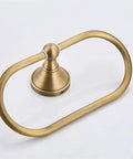 Oval Towel Ring Brushed Bronze Antique Brass Finish Wall Mounted Hand Towel Holder For Bathroom And Kitchen Durable Brass Rust Resistant