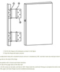 Diagram showing installation process of Stainless Steel Spring Hinge For Two Way Doors With Free Entry And Exit Double Sided Indoor And Outdoor Opening Automatic Rebound And Adjustable Closing Speed Easy Install Durable Auto Close Hardware.