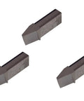 Three Pack Acme Threading Inserts For 8 TPI In Steel Cast Iron And Stainless With Interrupted Cuts Uncoated Carbide L Series LGAT08D2R