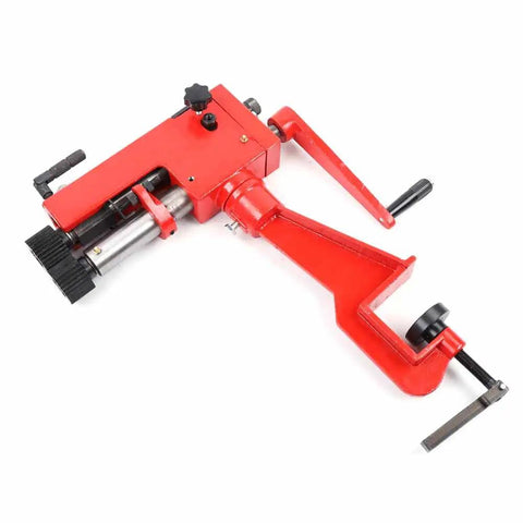 7 Inch Sheet Metal Bead Roller Machine With 6 Dies Kit For Precision Beading, Edging, Flanging And Shaping In Auto Body Fabrication, Heavy Duty Cast Steel Hand Tool For Pros And DIY Hobbyists, red cast steel tool