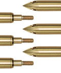 Six Pack 150 Grain Copper Arrow Heads Field Points With Whistle Broadheads For Archery Target Practice Screw In Tips