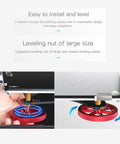 Ender 3 Upgrade Kit With Metal Leveling Nuts, shown with red aluminum nut installed on 3D printer bed, enhancing calibration