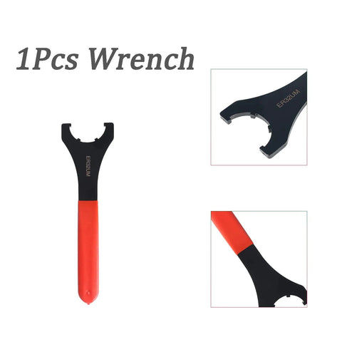 1-piece spanner wrench for ER32 Collet Chuck Tool Holder, red handle, used for CNC milling lathe with 7/16 inch spindle thread.