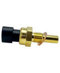 YCUPONE coolant temperature sensor side view with brass threaded body, black plastic connector, copper seal washer