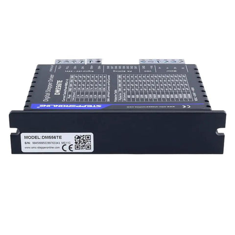 TE Series Digital Stepper Driver 1.8-5.6A 24-50VDC for Nema 23, 24, 34 motors shown in horizontal position