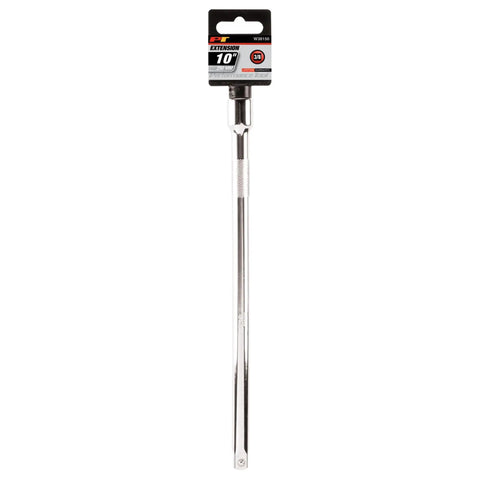 10 Inch Three Eighths Inch Drive Socket Extension Bar Built To Last In Chrome Vanadium Alloy Steel with retail packaging
