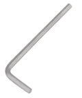 L-shaped silver steel Allen wrench (hex key) used with tool chucks and adapters.