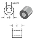 Half Inch Aluminum Spacer Black Anodized Round Unthreaded Standoff Bushing With Quarter Inch Inner Diameter For Quarter Inch Screws Or M6 Bolts Fits Half Inch Outer Diameter Choose Length Plain Finish 10 Pack