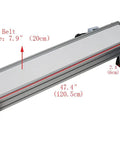 PVC Flat Belt Conveyor System With Aluminum Frame Adjustable Speed 47.2 Inch Long And 7.87 Inch Wide 110V 60Hz