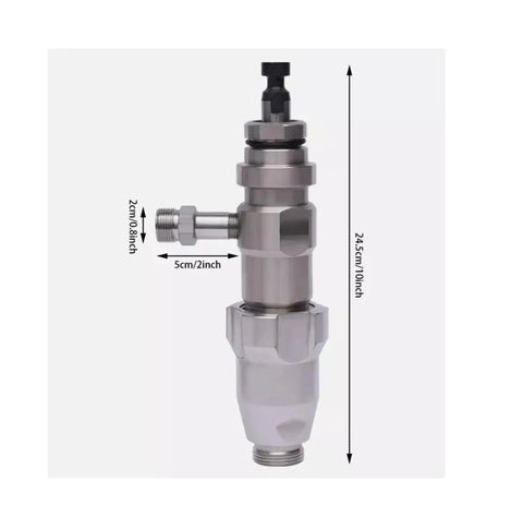 Heavy Duty Airless Paint Sprayer With Rock Solid Jet Pump For Sick Wall Finishes measuring 24.5cm, stainless steel valve for durability.