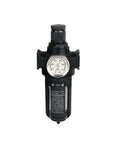 FRL Air Filter Regulator With Oil Water Separator For Pneumatic Systems 1/4 3/8 1/2 Inch Air Preparation Unit brass body front view