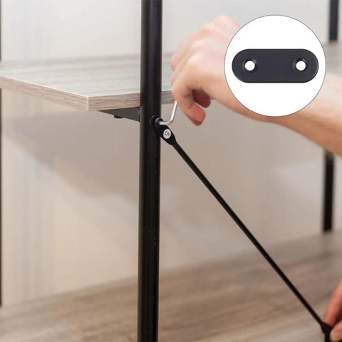 Flat Corner Brackets 12 Pack Stainless Steel Mending Plates For Wood Shelves installation on metal frame