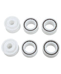 Roller Bearing Guide Kit RCX26000 RCX26001 For TigerShark Robotic Pool Cleaner DIY Friendly Pro Grade Replacement Kit Includes One RCX26001 Bearing And Two RCX26000 Bearings For Smooth Wheel Rotation And Stable Tracking, six white bearings