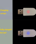 USB Charger Cable For Rechargeable Headlamps And 4.2V Devices, 5V USB Input To 4.2V DC 3.5mm Barrel Plug with red and blue light