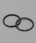 Close-up of 1mm and 2mm aluminum spacers from 12 Piece 30Mm Bike Bottom Bracket Washer Set With Stainless Steel Shims And Aluminum Spacers For BB86 BB91 BB92 BB30 PF30 Road Cranksets And Ride Ready Crankset Spacer Kit.