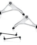 Front Lower Control Arm Set With Ball Joint Stabilizer And Sway Bar End Links For 2013 2014 Nissan Altima 4 Piece Suspension Kit Bolt In Easy Install Direct OE Replacement, shown with control arms and links