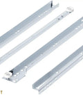 14 Inch Heavy Duty Drawer Slides Kit White Steel Replacement Tracks For Dresser Cabinets side and under mount options and screws.