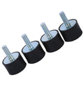 Rugged Heavy Duty Rubber Mounts And Vibration Isolation Shock Absorber For Medical And Mechanical Equipment Reduces Noise And Protects Gear With Durable Rubber And Zinc Coated Steel M8x23 VD30x20 set of four