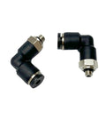 Pneumatic Male Elbow Push To Connect Fittings For One Eighth Inch Tube Outer Diameter To Ten Thirty Two UNF Thread PL One Eighth U