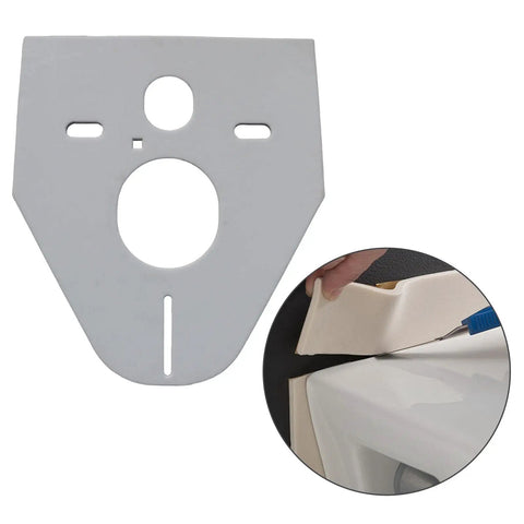 Kick Noise To The Curbs With This Heavy Duty Sound Insulation Pad For Toilet Bowl Connection Self Adhesive Eva Foam Anti Vibration Mat showing installation.