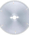 Carbide Tipped Double Face Melamine Saw Blade 12 Inch Diameter 96 Teeth Hi ATB Grind Negative Six Degrees. Full frontal view.