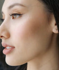 Petite Trinity Ball Stud Earrings In 18K Gold Plated Minimalist Delicate Jewelry With A Tiny Three Ball Cluster For Everyday Wear And Effortless Subtle Shine For Casual Cool Everyday Vibe, 4mm gold stud on ear