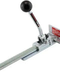 Hardwood Floor Positioning Tool For Tongue And Groove Planks Straighten And Tighten Near Walls And In Tight Spaces Hands Free Nailing Speeds Up Install No Pry Bars Needed shown in close-up