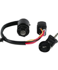 Heavy Duty Ignition Switch Lock Kit Fits Polaris Pioneer 500 Camo Sxs500m Sxs520m Secures Engine With Plug And Play Install black key switch and wiring
