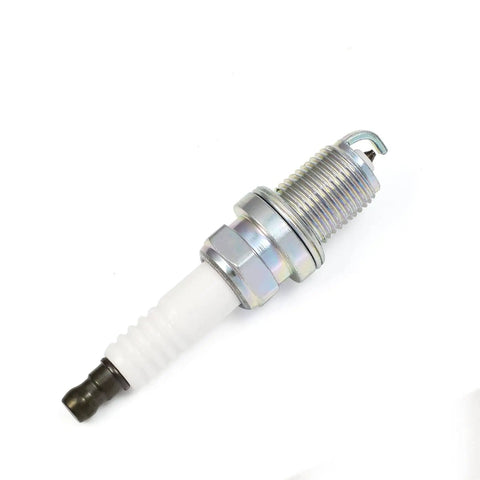 Close-up of a spark plug from Polaris Ignition Coil Spark Plug CDI Box Plug And Play Replacement Kit For Ranger 400 2010 2014 And Ranger 500 2004 2009 Sportsman 400 2004 2014 And Sportsman 500 2004 2008 OEM 3089238 3089239 Compatible.