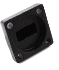 Heavy Duty Metal Cylinder Clevis Mounting Bracket Two Pack Beefy Black Finish with 14mm Pin Hole and 6mm Fixing Holes, Side View