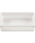 Pro-Grade Restaurant-Ready Food Storage Box 34 Quart 8.5 Gallon For Kitchen Cafeteria, BPA-Free White Polyethylene, Dishwasher Safe