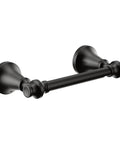 Colinet Traditional Pivoting Toilet Paper Holder Matte Black Finish With Easy Change Post, Solid Metal Mount for bathrooms.