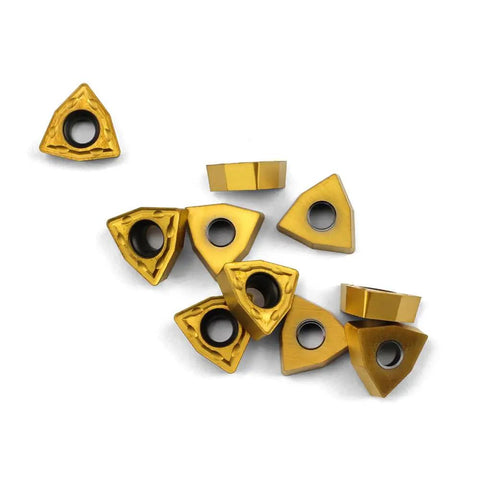 Pro Grade Carbide Turning Inserts WCMT06T304 WCMT32.51 Diamond 55 Degree Chipbreaker for CNC Lathe Turning, 10 Pack