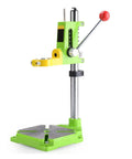 Ycauty Adjustable Mini Bench Drill Press Stand With 360 Degree Rotation Electric Rack Holder For Home Use Steel And Plastic Projects height flexible clamp tool accessory solid build side view with colorful design