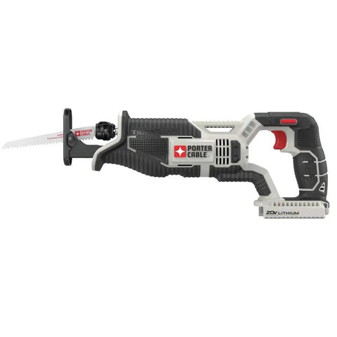 Top Shelf 20V Max Cordless Drill And Reciprocating Saw Combo Kit With High Speed Drive And All Metal Gearbox For Handy Folks Who Want Reliable Kick Ass Power With Zero Cord Tangles Ever Again, Reciprocating saw with 20V lithium battery.