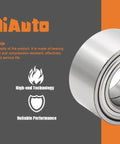 Two Pack Beefed-Up 510093 Front Wheel Hub Bearing For Hyundai Elantra 2007-2018 Veloster 2012-2017 Forte Koup Soul 2010-2018 Soul EV 2015-2019 Hub Assembly Compatible, showing one metal bearing with branding and features listed.