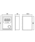 Technical diagram of SJ-180A controller for Single Shaft Magnetic Powder Brake 24V No Nonsense 6-100 Nm Torque Range and 0.6-10 Kg Tension, Controller Kit For Printing And Dyeing Machines.