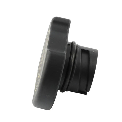 Side view of Ford Engine Oil Filler Cap That Fits Select Lincoln Mercury Models And Keeps Your Ride Rolling Fits F250 F350 F450