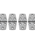 Stainless Steel Strap Door Hinges 4 Piece Set For Boats And Yachts 76 By 38 mm Silent Operation Marine Hardware Rustproof