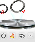 Heavy Duty Glass Lazy Susan Turntable With Sturdy Metal Base And 360 Degree Spin showing anti-slip feature