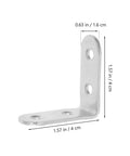 16 Pack L Shaped Corner Braces For Furniture And Tables, Cold Rolled Steel Brackets With Screws, Built To Last, Heavy Duty Support