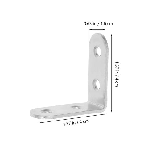 16 Pack L Shaped Corner Braces For Furniture And Tables, Cold Rolled Steel Brackets With Screws, Built To Last, Heavy Duty Support