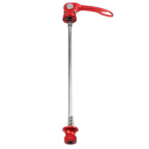 Red Quick Release Bike Skewers Set 2 Pack Front 15cm And Rear 18.5cm Aluminum Alloy Axles With M5x0.8 Thread Easy On Off Levers For MTB