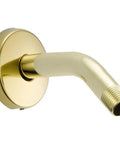 Shower Arm And Flange Polished Brass Six Inch With One Half Inch IPS Threads Built To Last Brass Construction View