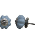 One Hundred Pack Matte Grey Ceramic Drawer Knobs For Kitchen Cabinets Hella Durable solid dresser pulls with ornamental design.