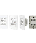 Ntrust Non Programmable Thermostat With Floor Sensor And Class A GFCI, Large Easy Read Display, various angles, white