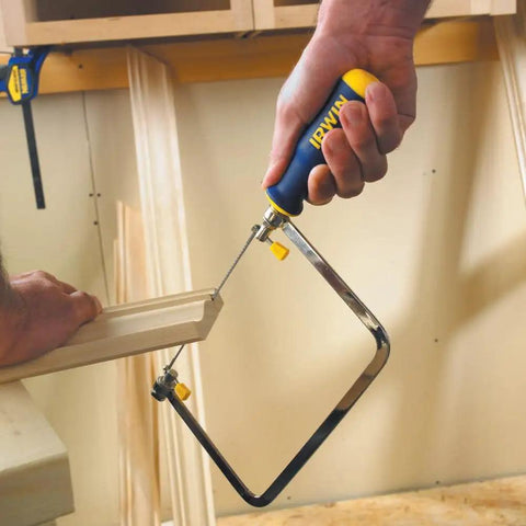 ProTouch Coping Saw With Ergonomic Handle And Durable DuraSteel Pins, Pro-Grade High-Speed Steel Blades For Clean Cuts, Flat-Bar Frame, 17-Tooth Count, 5-1/2 Inch Frame Depth, 6-1/2 Inch Blade Length, Built For Smooth, Precision Woodworking