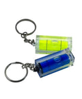 Square Level For Spirit Level Horizontal Measurement keychain with green and blue acrylic levels for accurate measuring.